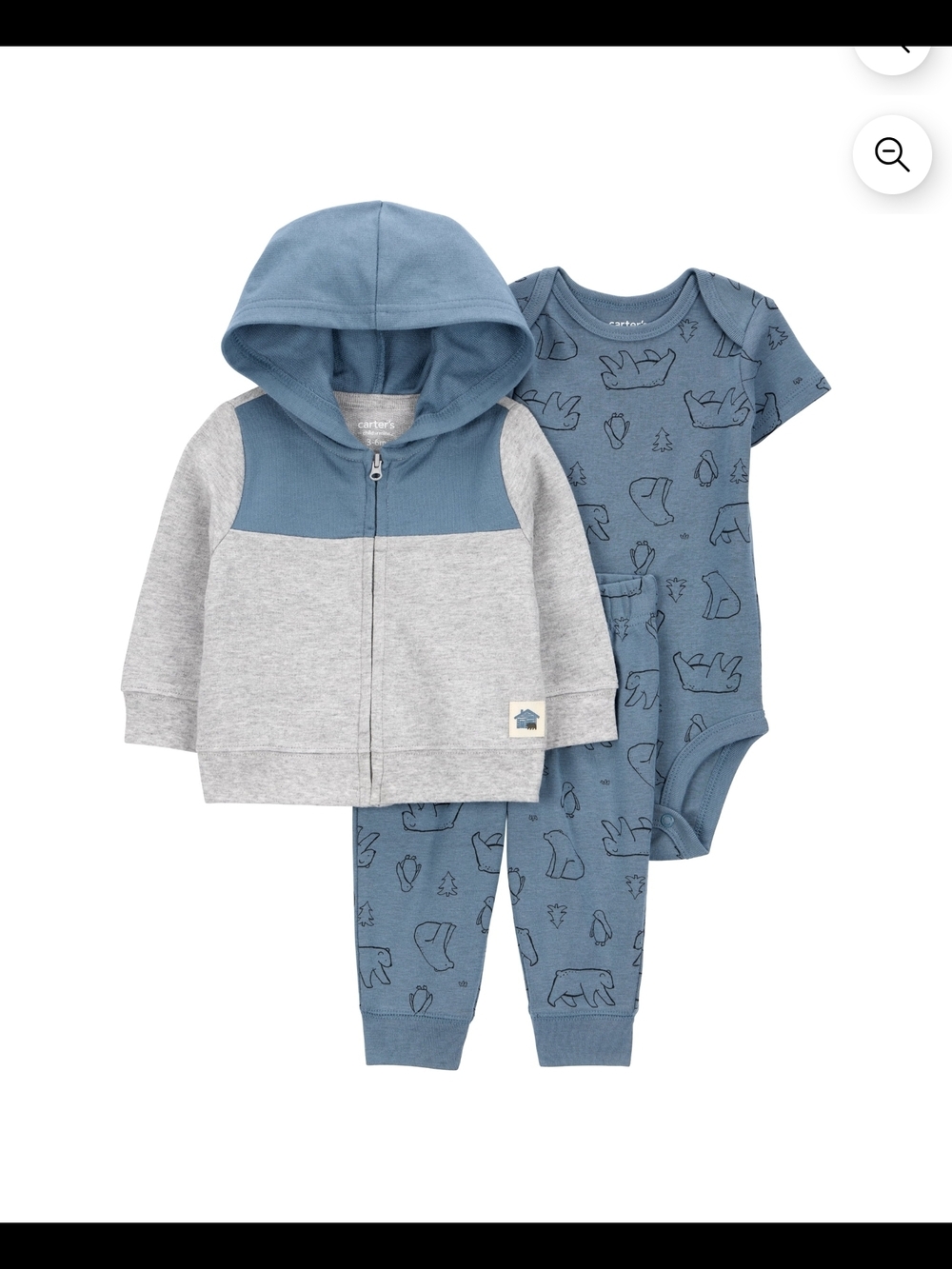 Carter's Child of Mine Baby and Toddler Boy Hoodie Outfit Set, 3 pc, NWT